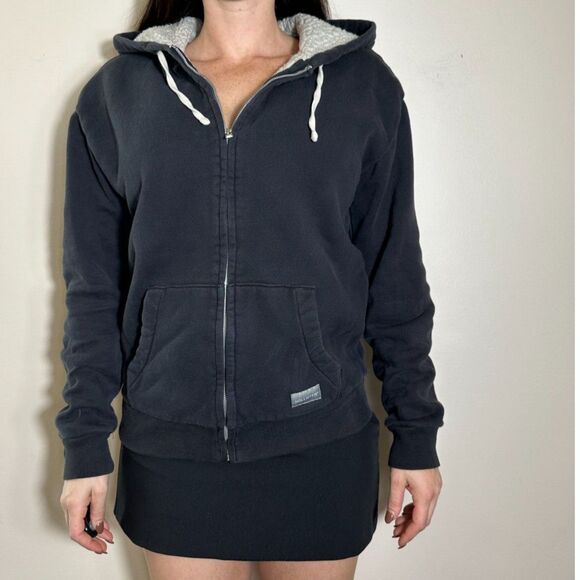 Hollister Blue Full Zip Hoodie Size Medium - Picture 6 of 10